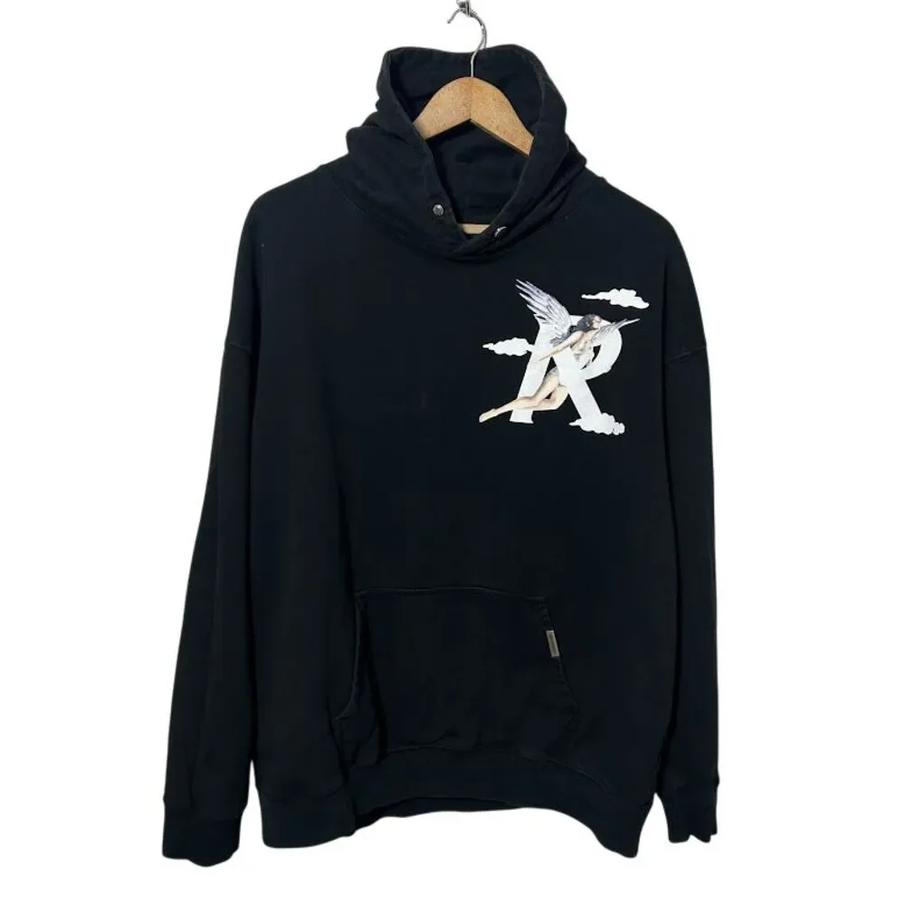 Represent Storms In Heaven Heavyweight Hoodie Big Logo Men Size L Black